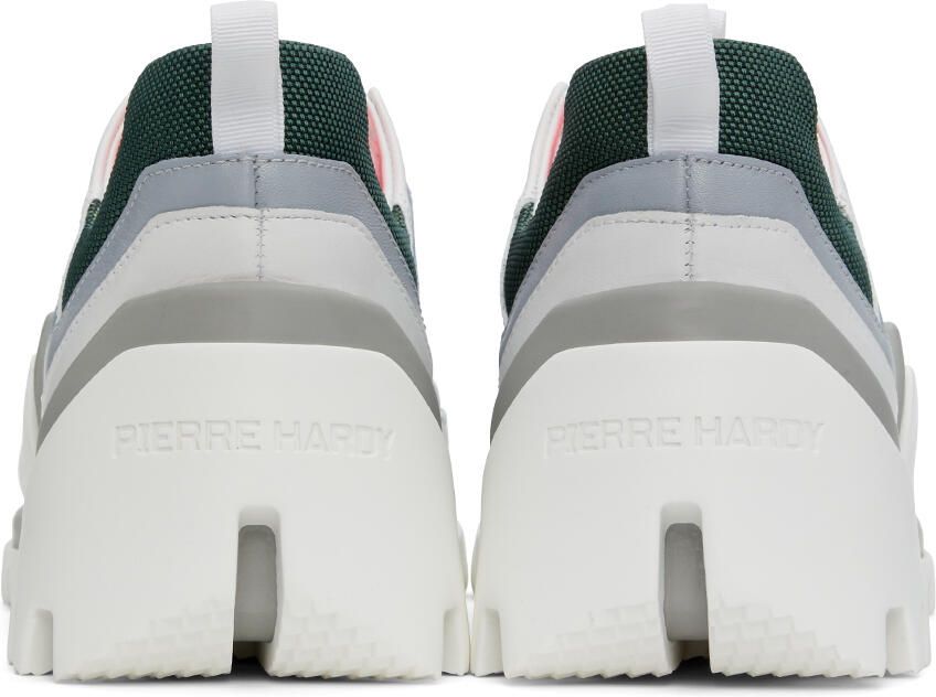 Pierre Hardy White & Pink Vibe Basket Sneakers