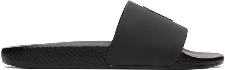 Polo Ralph Lauren Black Pony Slides