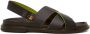 Pop Trading Company Brown Paul Smith Edition Leather Sandals - Thumbnail 1