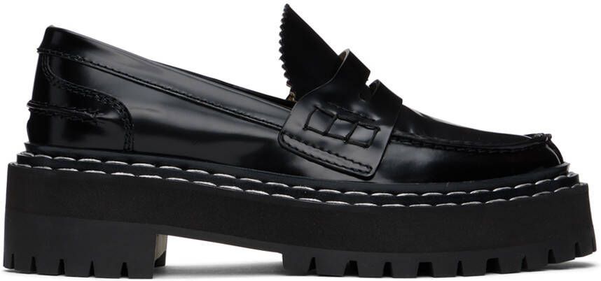 Proenza Schouler Black Lug Sole Platform Loafers