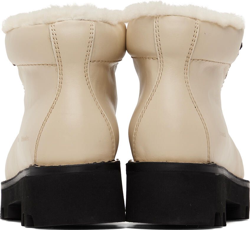 Proenza Schouler Beige Shearling Hiking Boots