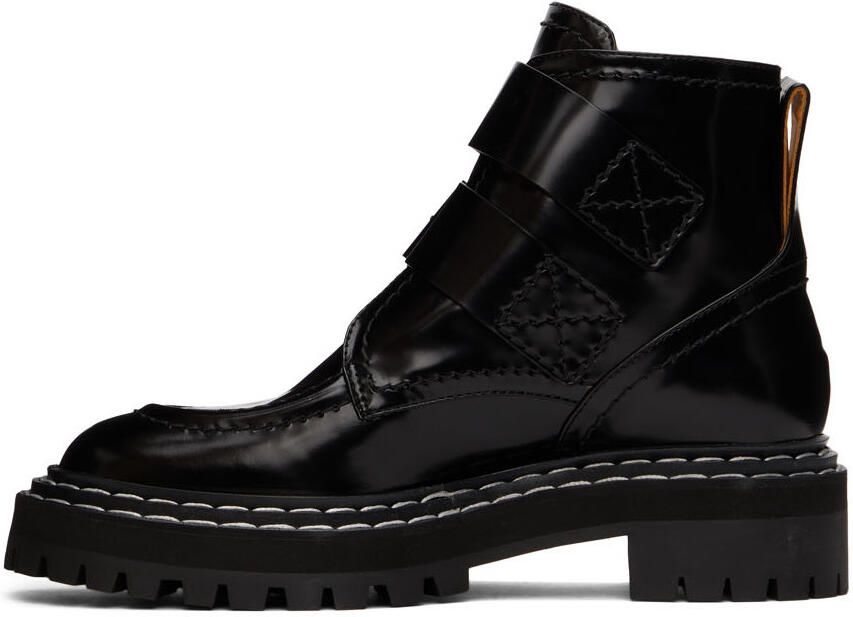 Proenza Schouler Black Lug Sole Buckle Boots - Picture 3
