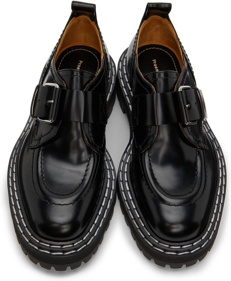 Proenza Schouler Black Lug Sole Buckle Oxfords