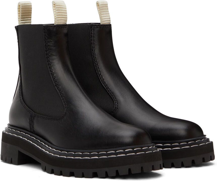 Proenza Schouler Black Lug Sole Chelsea Boots - Picture 2
