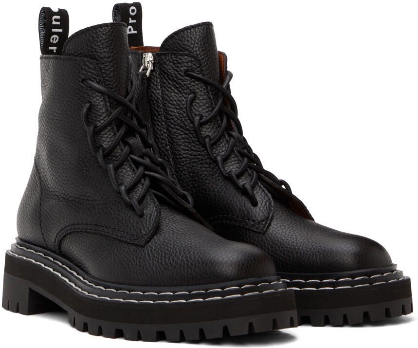 Proenza Schouler Black Lug Sole Combat Boots - Picture 2