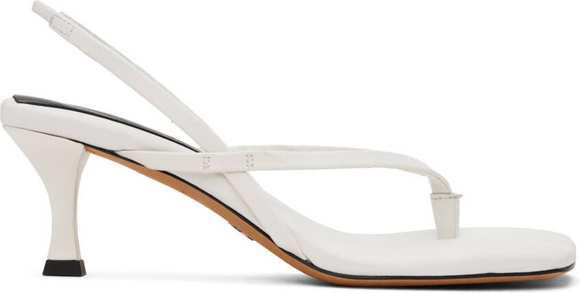 Proenza Schouler White Square Thong Heeled Sandals
