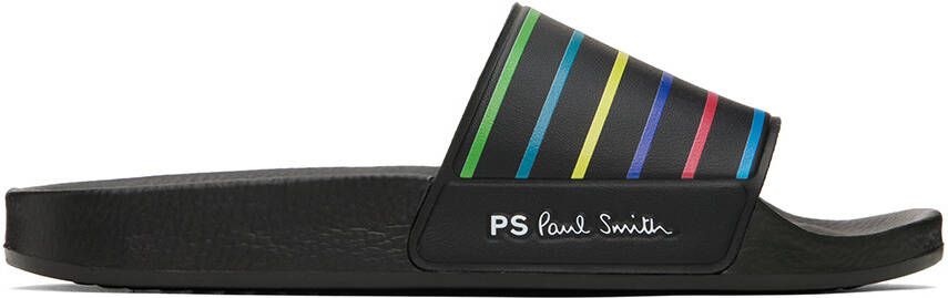 PS by Paul Smith Black Nyro Sports Stripe Slides