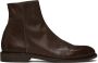 PS by Paul Smith Brown Leather Billy Zip Boots - Thumbnail 1