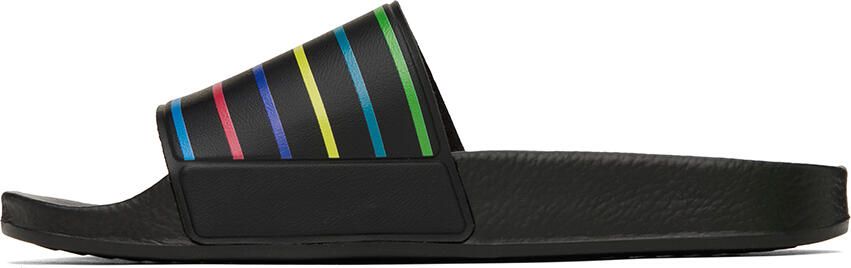 PS by Paul Smith Black Nyro Sports Stripe Slides - Picture 4