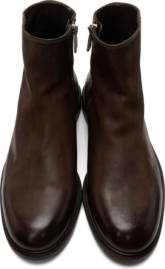 PS by Paul Smith Brown Leather Billy Zip Boots - Picture 3