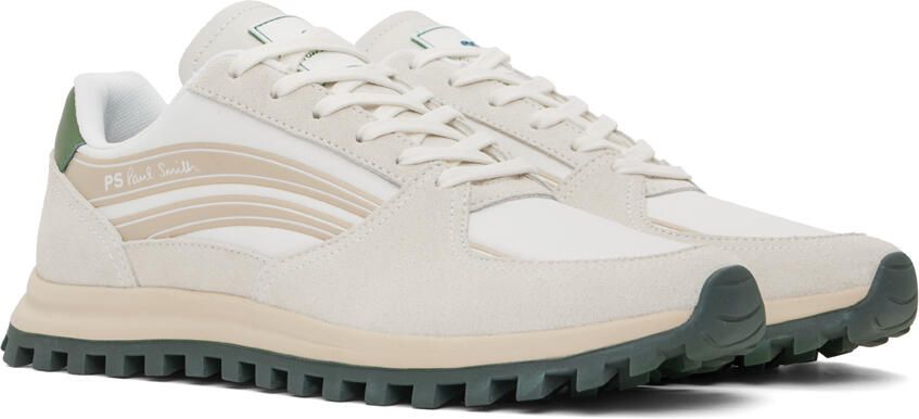 PS by Paul Smith White & Beige Damon Sneakers - Picture 2