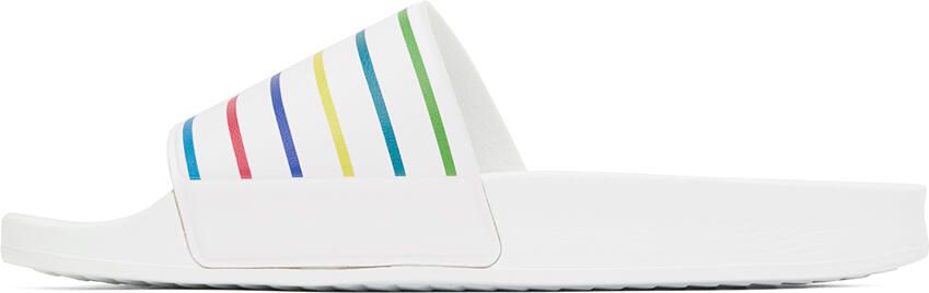 PS by Paul Smith White Nyro Sports Stripe Slides - Picture 3