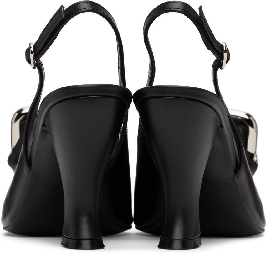 Pushbutton Black Coin Purse Heels