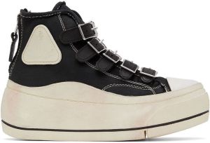 R13 Black Kurt Buckle High-Top Sneakers