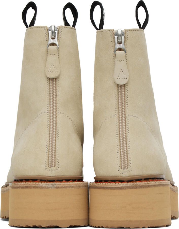 R13 Beige Single Stack Boots - Picture 3