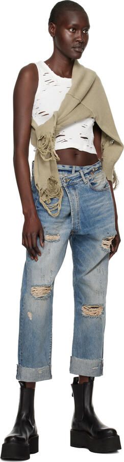 R13 Black Double Stack Chelsea Boots - Picture 4