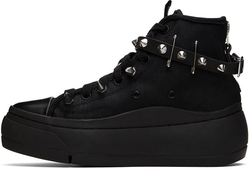 R13 Black Pyramid Studded Kurt Sneakers - Picture 4