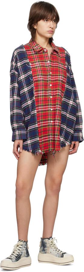 R13 Blue & White Kurt Sneakers - Picture 7