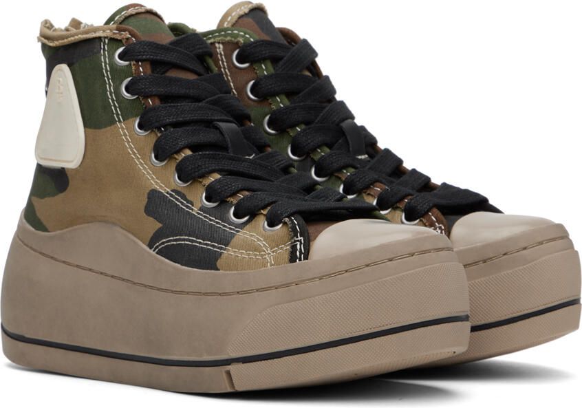 R13 Brown & Green Kurt Sneakers - Picture 3