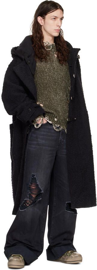 R13 Green Double Grommet Kurt Sneakers - Picture 4