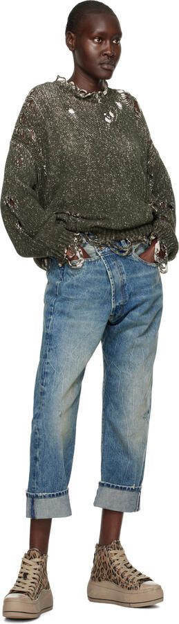 R13 Brown Leopard Kurt Sneakers - Picture 4