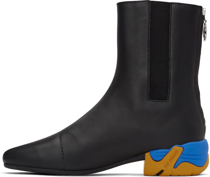 Raf Simons Black & Yellow Solaris-2 Zip-Up Boots