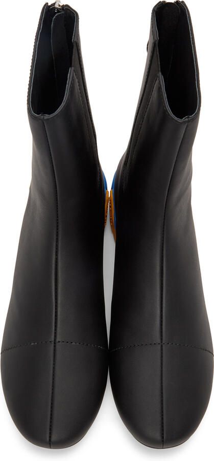 Raf Simons Black & Yellow Solaris-2 Zip-Up Boots - Picture 4