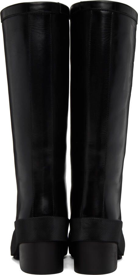 Raf Simons Black Embossed Boots - Picture 3