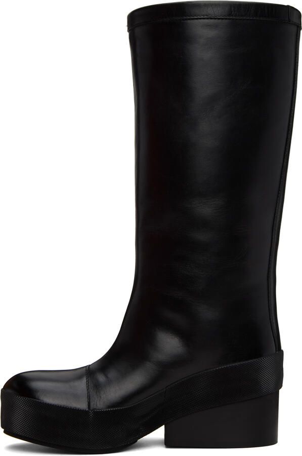 Raf Simons Black Embossed Boots