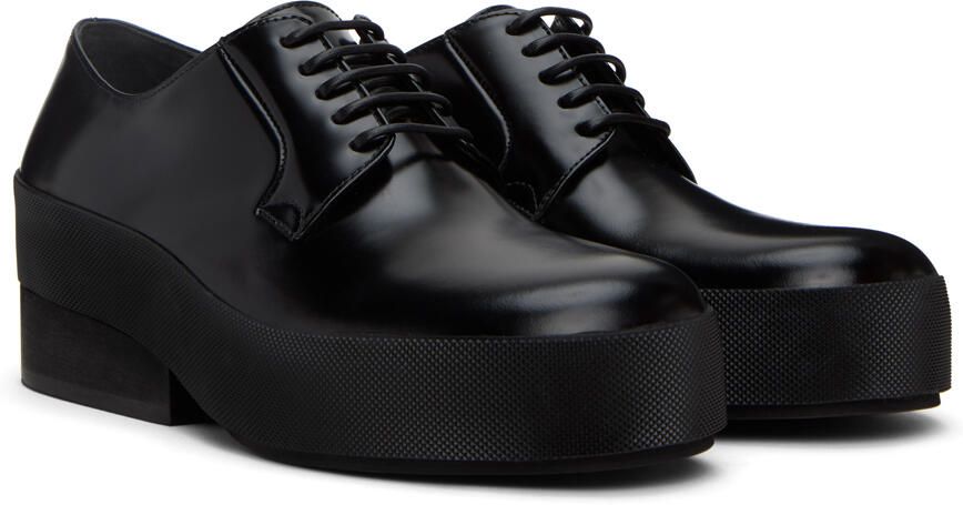 Raf Simons Black Leather Bluchers - Picture 2