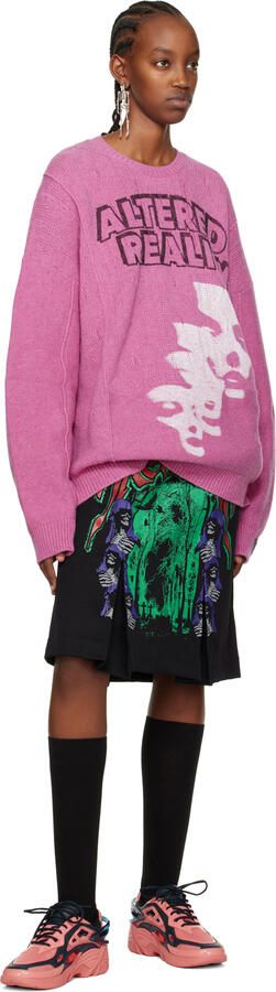 Raf Simons Pink & Navy Cylon-21 Sneakers - Picture 4