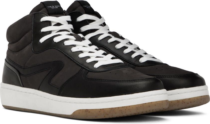 Rag & bone Brown & Black Retro Court Mid Sneakers - Picture 2