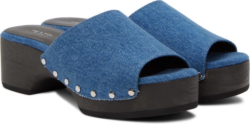 Rag & bone Navy Mara Clogs - Picture 2