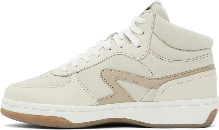 Rag & bone White Retro Court Mid Sneakers - Picture 3