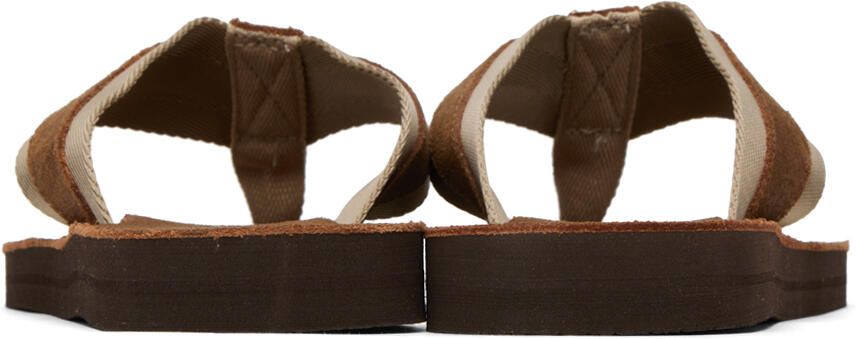 Polo Ralph Lauren Brown Vintage Bolt Flip Flops