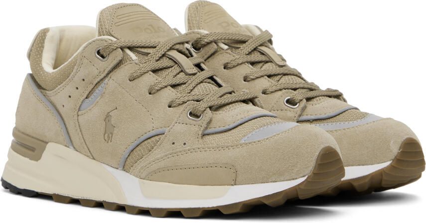Polo Ralph Lauren Khaki Trackster 200 Sneakers - Picture 2