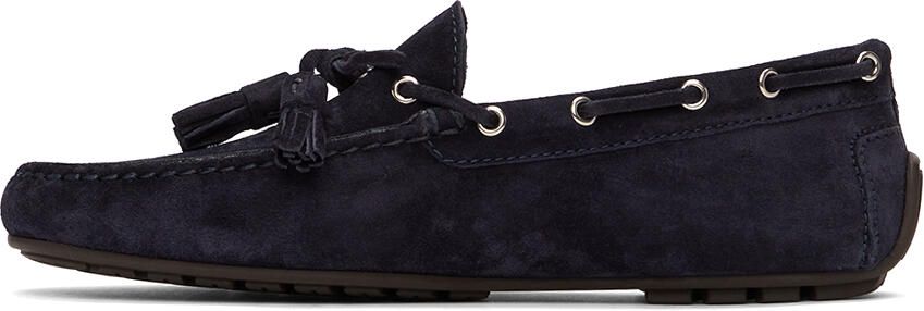 Ralph Lauren Purple Label Navy Harold Tassel Driver Loafers - Picture 3