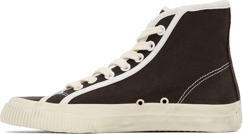 Re Done Black 70s High Top Sneakers - Picture 4