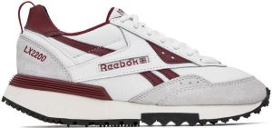 Reebok Classics White & Burgundy LX2200 Sneakers