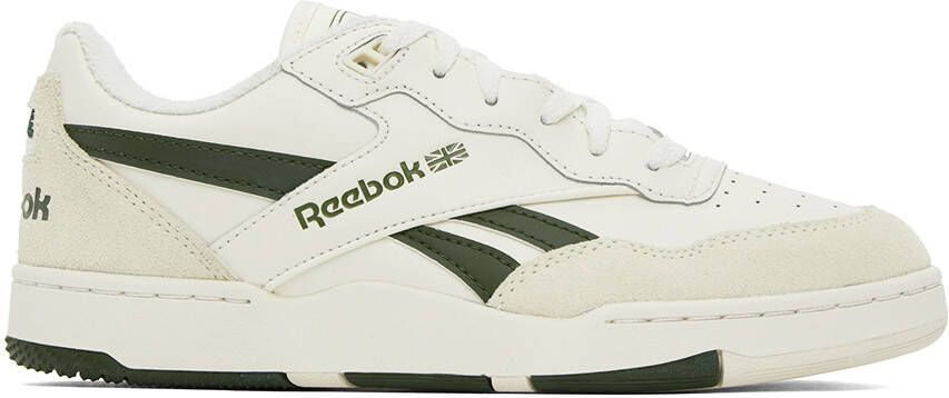 Reebok Classics White & Green BB 4000 II Sneakers