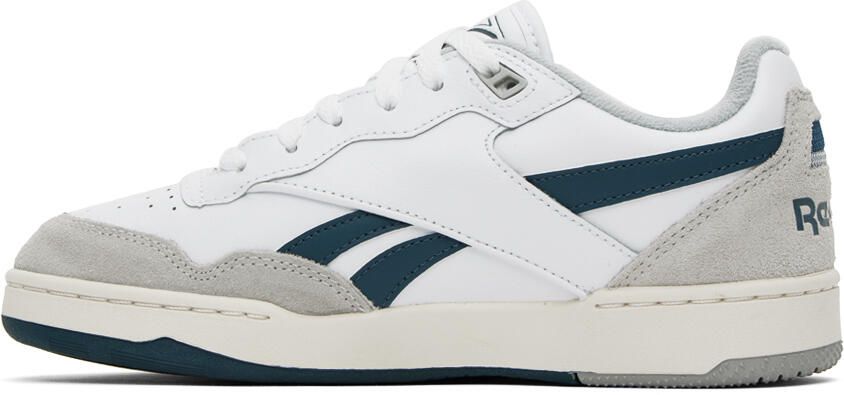 Reebok Classics White & Navy BB 4000 II Sneakers - Picture 3