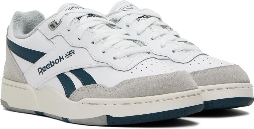 Reebok Classics White & Navy BB 4000 II Sneakers - Picture 2