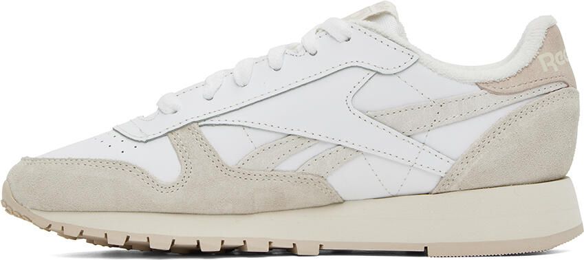Reebok Classics White & Taupe Classic Sneakers - Picture 3