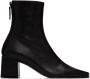 Reike Nen Black Cube Heel Basic Boots - Thumbnail 1