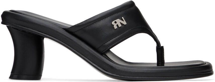Reike Nen Black Padded Heeled Sandals