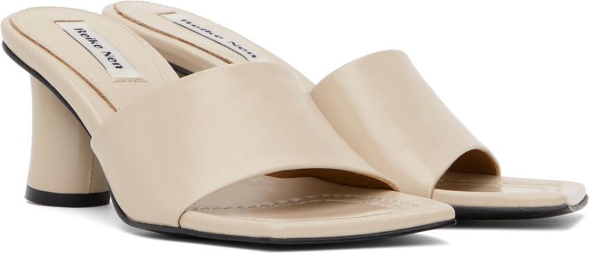 Reike Nen Beige Curvy Heeled Sandals - Picture 2