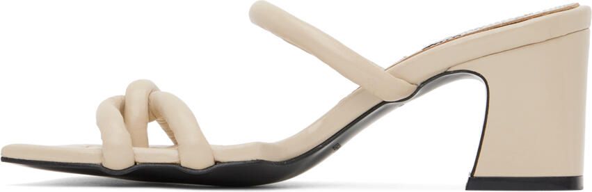 Reike Nen Beige Twisted Heeled Sandals - Picture 4