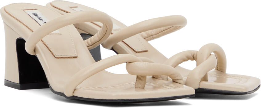 Reike Nen Beige Twisted Heeled Sandals - Picture 2