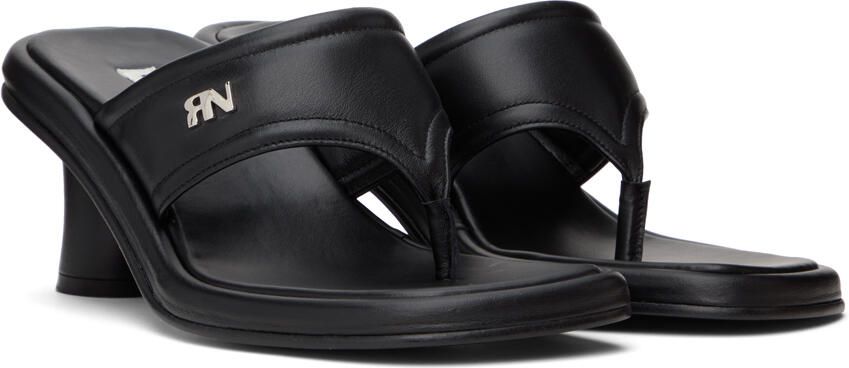 Reike Nen Black Padded Heeled Sandals - Picture 2