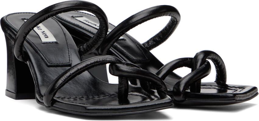 Reike Nen Black Twisted Heeled Sandals - Picture 2
